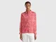 Benetton, Camicia Fluida A Cuori, Multicolore, Donna