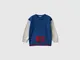 Benetton, Maglioncino Con Intarsio Numero, Blu, Bambini