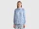 Benetton, Camicia Fluida A Cuori, Multicolore, Donna