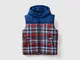 Benetton, Gilet Imbottito Tartan, Multicolore, Bambini