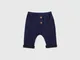 Benetton, Pantaloni In Misto Cotone Stretch, Blu Scuro, Bambini