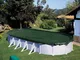 Summer Fun Copertura Invernale per Piscina Ovale 625 cm in PVC Verde