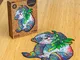 UNIDRAGON Puzzle in Legno 215 pz Serious Panda Medio 25x33 cm