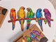 UNIDRAGON Puzzle in Legno 193 pz Playful Parrots Medio 44x25 cm