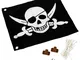 AXI Bandiera dei Pirati Bianca e Nera 55x45 cm A507.012.00