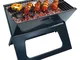 Practo Garden Griglia Portatile per Barbecue Nera