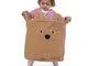 CHILDHOME Cestino Portaoggetti Teddy 40x40x40 cm Beige
