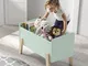 Vipack Cesta Portagiochi per Bambini Kiddy in Legno Verde