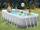 INTEX Set Piscina Prism Frame Rettangolare 400x200x100 cm