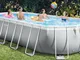 INTEX Set Piscina Ovale 610x305x122 cm 26796GN Prism Frame