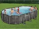 Bestway Set Piscina Ovale Power Steel 488x305x107 cm