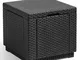 Allibert Cubo Pouf Portaoggetti Grafite 213816