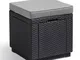Allibert Cubo Pouf Portaoggetti Grafite 213785