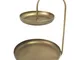 Lesli Living Etagere Julie a 2 Ripiani 31x30x40 cm Oro