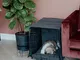 DISTRICT70 Copertura Gabbia per Cani Grigio Scuro S
