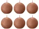 Bolsius Candele a Sfera Shine Rustiche 6 pz 76x190 mm Rosa Rustico