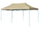 vidaXL Tenda Pieghevole Pop-Up 3x6 m Bianco Crema