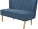 vidaXL Divano in Tessuto 117x55,5x77 cm Blu
