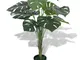 vidaXL Monstera Pianta Artificiale con Vaso 70 cm Verde