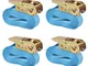 vidaXL Cinghie d’Ancoraggio 4 pz a Cricchetto 0,8 T 6mx25mm Blu