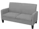 vidaXL Divano a 2 Posti 135x65x76 cm Grigio Chiaro