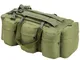 vidaXL Borsone da Viaggio Stile Militare 3 in 1 90 L Verde Oliva