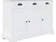 vidaXL Credenza con 3 Ante in MDF e Legno di Pino 105x35x77,5 cm