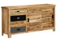 vidaXL Credenza in Legno Massello di Mango 160x40x80 cm