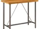 vidaXL Tavolo da Bar Teak in Massello Rigenerato 120x58x106 cm