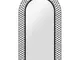 vidaXL Specchio da Parete ad Arco 60x110 cm Nero