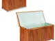 vidaXL Baule da Giardino 117x50x58 cm in Massello di Acacia