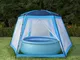 vidaXL Tenda per Piscina in Tessuto 660x580x250 cm Blu