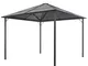 vidaXL Gazebo con Tettuccio in Alluminio 3x3 m Nero