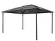 vidaXL Gazebo con Tetto in Alluminio 4x3x2,6 m Nero