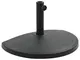 vidaXL Base per Parasole Semicircolare in Poliresina 15 kg Nero