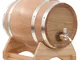 vidaXL Barilotto di vino con Spina in Legno Massello di Rovere 6 L