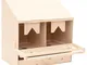 vidaXL Casetta Cova per Galline 2 Scomparti 63x40x65cm Legno di Pino