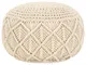 vidaXL Pouf Lavorato a Mano in Macramé 45x30 cm in Cotone