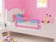 vidaXL Sponde Letto di Sicurezza Bambini Rosa 120x42cm in Poliestere