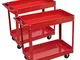 vidaXL Set Carrelli per Attrezzi da Officina 2 pz 100 kg 2 Ripiani