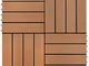 vidaXL Set piastrelle WPC 30x30cm 11pz per 1,00m² marrone