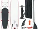 vidaXL Set Tavola da SUP e Surf Gonfiabile Rosso e Bianco