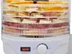 vidaXL Essiccatore Alimentare con 6 Vassoi Impilabili (Rotondo)