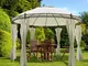 vidaXL Gazebo Rotondo con Tende 3,5 x 2,7 m