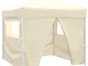 vidaXL Tenda Pieghevole Crema 3 x 3 m con 4 Pareti