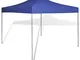 vidaXL Tenda Pieghevole Blu 3 x 3 m