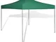 vidaXL Tenda Pieghevole Verde 3 x 3 m