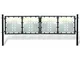 vidaXL Cancello per Recinzione Singolo Nero 300 x 150 cm