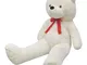 vidaXL Orsacchiotto di Peluche XXL Bianco 135 cm