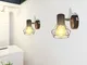 vidaXL Set 2 Applique con Rete in Stile Industriale Nero Lampadina LED